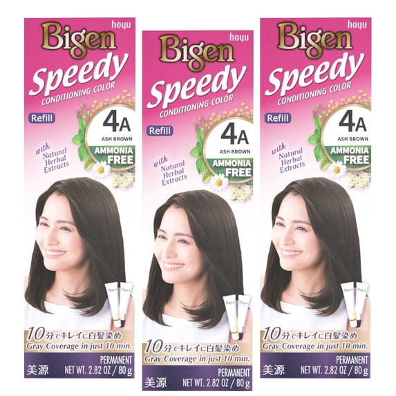 Bigen Speedy Conditioning Color Refill: 4A Ash Brown - 3 Pack