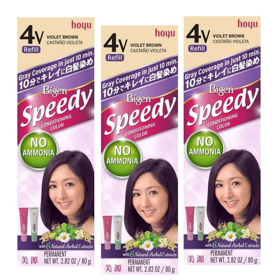 Bigen Speedy Conditioning Color Refill: 4V Violet Brown - 3 Pack