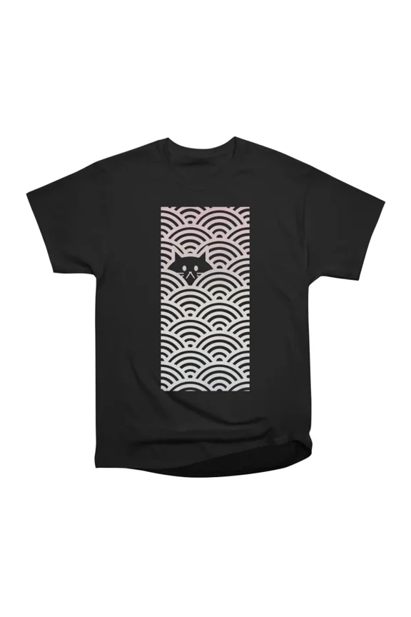 Bigender Pride Cat Waves T-Shirt Tee Gift For Him Merch For Her Apparel For Friend
