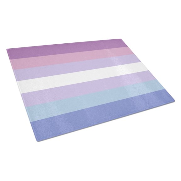 Bigender Pride Glass Cutting Board Large