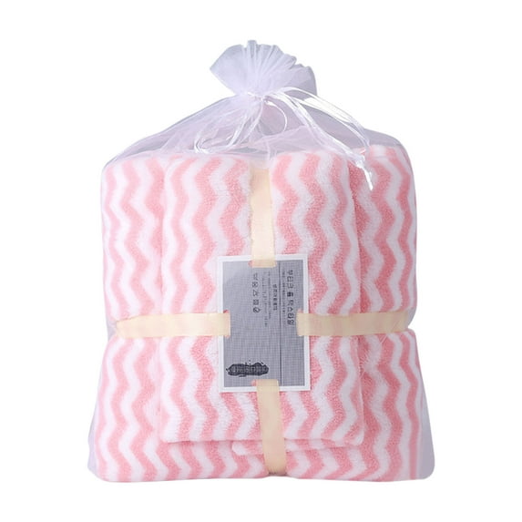 Bigersell 2 Piece Towel Set, Soft Highly Absorbent Towels for Bathroom Towels Sets, Bath Towels 55 x 27 Inch, Hand Towels 29 x 13 Inch Bath Towels Pack of 2 Shower Towels Pink