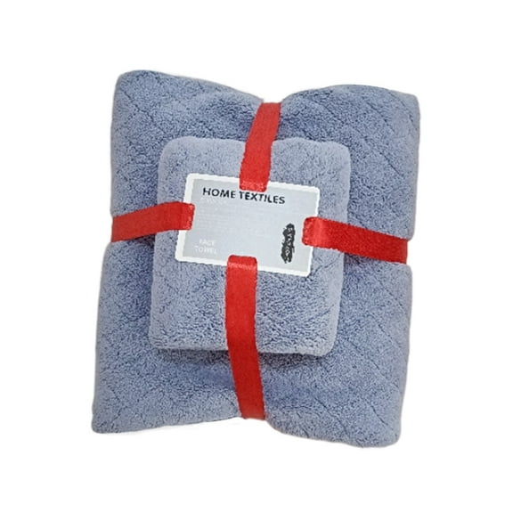 Bigersell 2 Piece Towel Set, Soft Highly Absorbent Towels for Bathroom Towels Sets, Bath Towels 55 x 27 Inch, Hand Towels 29 x 13 Inch Bath Towels Sets Blue