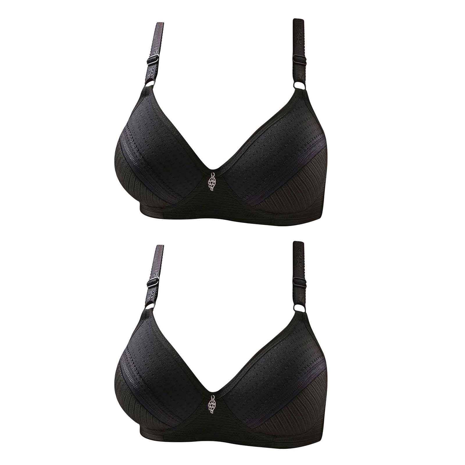 Bigersell 2pcs Wireless Bras Sets Women Plus Size Wireless Bras Ladies