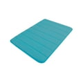 thumbnail image 1 of Bigersell Absorbent Bath Mat Memory Foam Bathroom Rugs 35 inch x 23 inch Non-Slip Bath Mats for Shower Bathroom Floor Carpet Rugs Quick Dry Machine Washable Bathmat blue, 1 of 3
