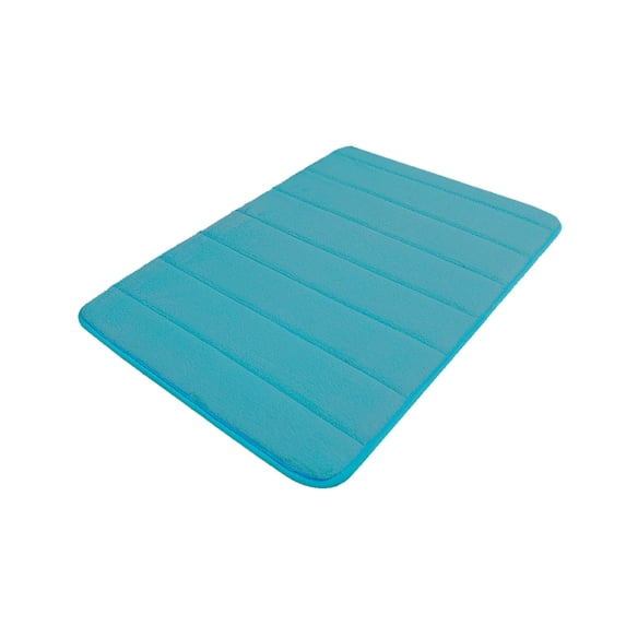 Bigersell Absorbent Bath Mat Memory Foam Bathroom Rugs 35 inch x 23 inch Non-Slip Bath Mats for Shower Bathroom Floor Carpet Rugs Quick Dry Machine Washable Bathmat blue