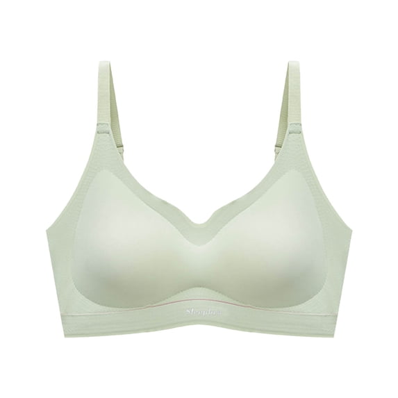 Bigersell Athletic Sports Bra Women Top Bra Wire-Free Underwear Vest Style Sport Lingerie Female Lace Push-up Bra Plus Synthetic Training Bra Style 562, Green XXL