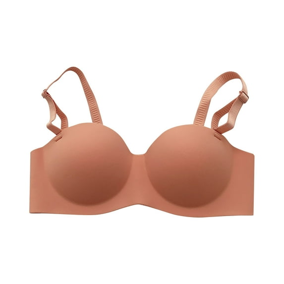 Bigersell Athletic Yoga Bra V-Neck Wire-Free Bra Support Women Athletic Yoga Bra Sport Bra Style R-207 Basic Bra Strap Nylon Back-Smoothing Bra Feature Everyday Bras Underwear Orange XL