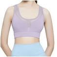 thumbnail image 1 of Bigersell Back Smoothing Bras for Women Clearance Bras for Women Wirefree Wire-Free Bra Style B1363 V-Neck Convertible Bras Pull-On Bra Closure Regular Size Sleep Bras for Women Purple M, 1 of 8