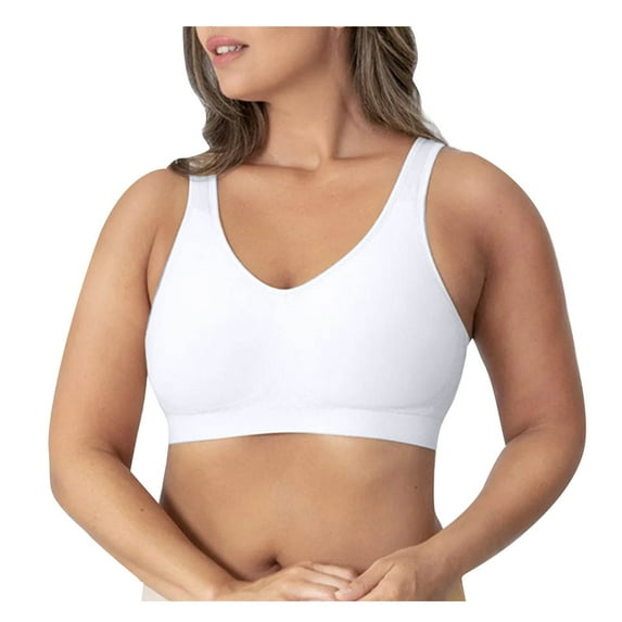 Bigersell Backless Bra On Sale Women's Comfortable Seamless Body Shaping Wireless Plus Size Bra Shockproof Seamless Underwear Demi Cup Bra Style F-138 White 3XL