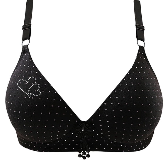 Bigersell Backless Strapless Bra Trendy Woman's Embroidered Seamless Comfortable Breathable Bra Underwear No Underwire T-Shirt Bra Style F-1116 Black S