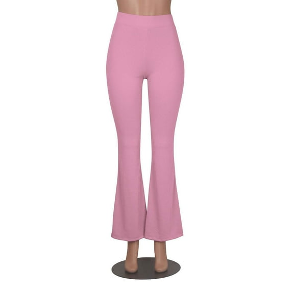 Bigersell Baggy Pants for Women Full Length Fashion Women's Solid Color Multicolor Versatile Ninth Pants Casual Flared Pants Girls Flare Jumpsuits