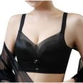 thumbnail image 1 of Bigersell Balconette Bras for Women in Clearance Comfortable Without Underwire Bra Wireless Bra Style F-1012 Black XXL, 1 of 5