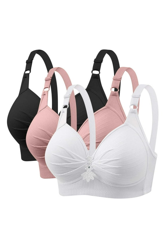 Bandeau Bra On Sale Woman's Printing Push up Bras Plus Size Daily Bra Underwear No Underwire Underwire Bra Style F-420 Multicolor XXL