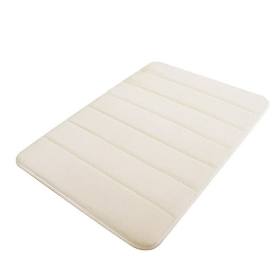Bigersell Bath Rug 23x15, Thick Soft Absorbent Bathroom Rugs, Machine Washable Memory Foam Bath Mats Quick Dry for Bathroom Floor Shower Carpet Rugs Non-Slip Plush Carpet White