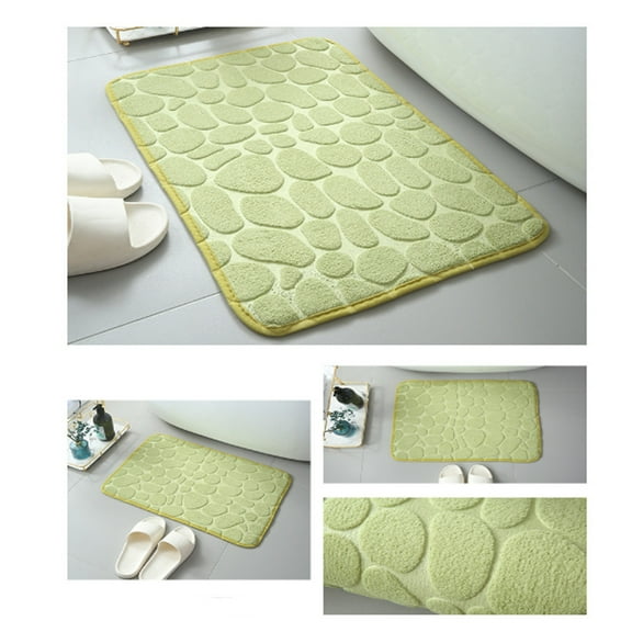 Bigersell Bath Rug Clearance Soft & Non-Slip Bath Mat, Water Absorbent and Machine Washable Bath Carpet Rug for Shower Bathroom Floor Rugs Bath Mats Green
