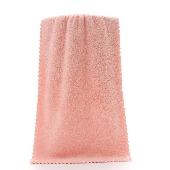 Bigersell Bathroom Towels 75 x 35 cm Solid Microfiber Soft Plush Bath Towels Super Absorbent Face Towels Rectangular Bathing Shower Towels Quick Dry Hand Bath Towels E