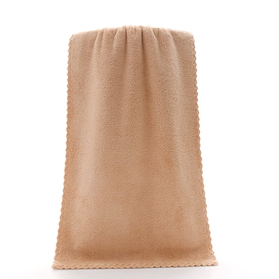 Bigersell Bathroom Towels 75 x 35 cm Solid Microfiber Soft Plush Bath Towels Super Absorbent Face Towels Rectangular Bathing Shower Towels Quick Dry Hand Bath Towels D