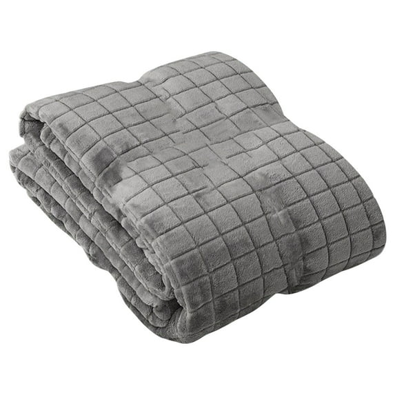 Bigersell Bedding Throw Blankets 78" x 47" Soft Lightweight Fleece Blanket Fall Winter Warm Blanket for Couch Bed Sofa Solid Pattern Machine Wash Travel Blankets Twin XL Size Blanket Gray
