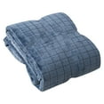 thumbnail image 1 of Bigersell Bedding Throw Blankets 78" x 47" Soft Lightweight Fleece Blanket Fall Winter Warm Blanket for Couch Bed Sofa Solid Pattern Machine Wash Travel Blankets Twin XL Size Blanket Blue, 1 of 1