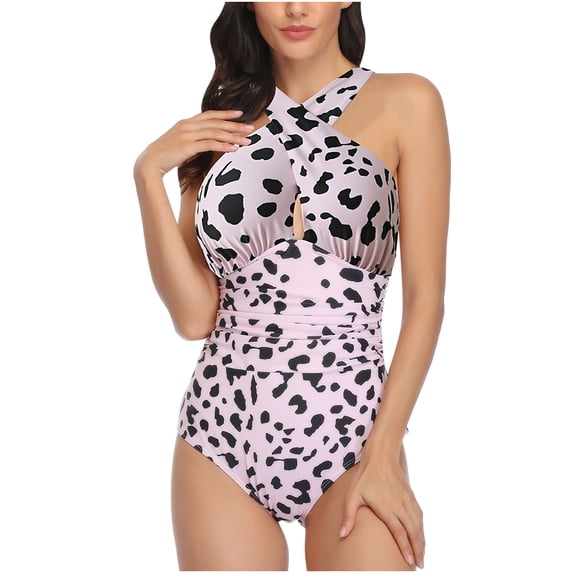 Bigersell Bikini For Women Fashion Women Split Swimsuit High Waist Printed Bikini Big & Tall Bikini Sets Female High Waisted, Style 8305, M