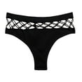 thumbnail image 1 of Bigersell Bikini Panties for Women Clearance Womens Underwear Cotton G-Strings Panty Style P-793 Nylon Period Panties Seamless Thong Briefs Mid Waist Women's Bikini Panties Black M, 1 of 1