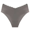 thumbnail image 1 of Bigersell Bikini Underwear for Women Clearance Period Panties Briefs Panty Style P-99 Polyester Cheeky Panties Bikini Thongs Briefs High Waist Women's Panties Gray S, 1 of 2