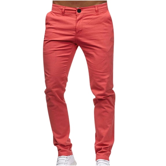 Bigersell Bootcut Pants for Women Full Length Men's Casual Button Open Slim Fit Straight Solid Color Trousers Stretch Ripped Skinny Jumpsuits