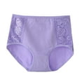 thumbnail image 1 of Bigersell Boy Shorts Underwear for Women Clearance Padded Underwear Women Tangas Panty Style P-991 Spandex Thong Panties Seamless Thongs Ladies Briefs High Waist Women's Panties Purple L, 1 of 3