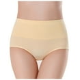 thumbnail image 1 of Bigersell Boy Shorts Underwear for Women Clearance Womens Underwear Boyshorts Period Panty Style P-937 Spandex Shaping Panties High Waisted Thong Underwear Briefs High Waist Women's Panties Beige M, 1 of 6