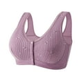 thumbnail image 1 of Bigersell Bra Sets for Women in Clearance Women's No Underwire Push up Bra with Thin Cup and Lace Bra Underwear Full-Figure Bra Style F-642 Purples L, 1 of 1