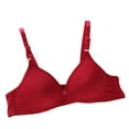 thumbnail image 1 of Bigersell Bras for Women No Underwire Push up Deals Workout Bras for Women High Support Wire-Free Bra Style R485 V-Neck Lightly Lined Bras Hook and Eye Bra Closure Women Size Full-Coverage Bras Red L, 1 of 4