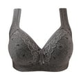 thumbnail image 1 of Bigersell Bras for Women No Underwire Push up On Sale Workout Bras for Women High Support Sport Bra Style B3499 Full-Coverage Bras Hook and Eye Bra Closure Big Girls Size Comfort Bras Dark Gray M, 1 of 3