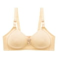 thumbnail image 1 of Bigersell Bras for Women No Underwire Push up On Sale Workout Bras for Women High Support Sport Bra Style B4929 Full-Coverage Bras Hook and Eye Bra Closure Big Girls Size Comfort Bras Beige XXL, 1 of 4