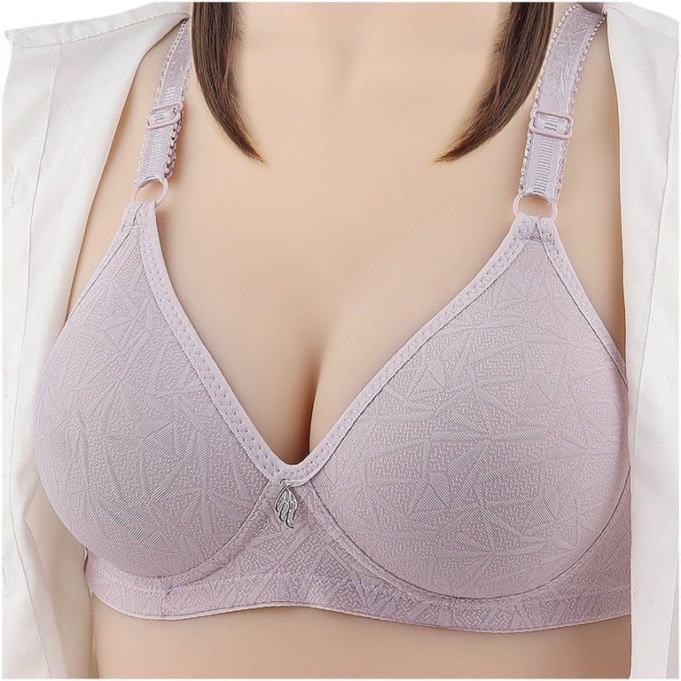 Bigersell Bras for Women Plus Size Clearance No Underwire Bras for Women  Soft Bra Style B4247 V-Neck Convertible Bras Hook and Eye Bra Closure  Women's