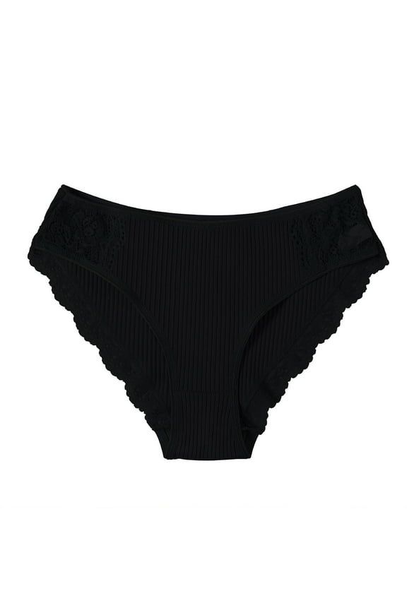 Breathable Underwear for Women Clearance Cotton Seamless Underwear Women G-Strings Panty Style P-761 Nylon Brief Panties Cotton Thong Briefs Mid Waist Women's Bikini Panties Black S