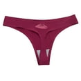 thumbnail image 1 of Bigersell Briefs for Women Clearance Lace Panties Women High Cut Panty Style P-1279 Cotton Plus Size Panties Cotton Thongs Briefs Mid Waist Women's Briefs Wine M, 1 of 5