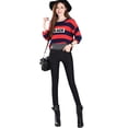 thumbnail image 1 of Bigersell Butt Lifting Jeans Plus Size Jeans Discount Black Jeans Ladies Slim Straight Denim Pants Button Closure Medium Wash Ripped Jeans Female Straight Mid Waist Long Pants Style J-222 Black L, 1 of 9