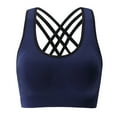 thumbnail image 1 of Bigersell Camisoles with Built in Bra Long Sports Bras for Women Lace Push-Up Bra Lace Bra Style B18 Wireless Bra for Women Soft Bra Feature Strappy Bra Hook & Eye Bra Closure , Blue L, 1 of 2
