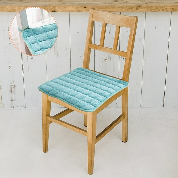 Bigersell Chair Pads for Dining Chairs Kitchen Chair Cushions with Ties Non-Slip Backing Textured Soft and Comfortable Seat Cushions for Kitchen, Dining Room, Office Chairs 40cm x 40cm E