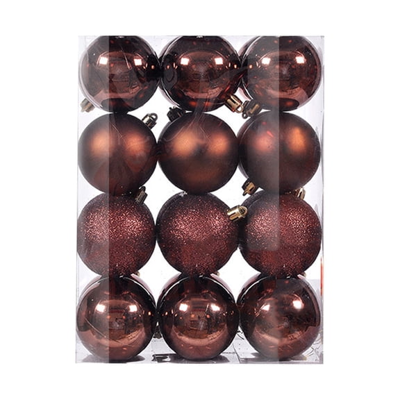 Bigersell Christmas Balls Set, 24pcs 1.18 Inch Shatterproof Christmas Tree Balls Decorations Hanging Ornaments Plastic Mini Christmas Balls for Holiday Party Home Decor Coffee