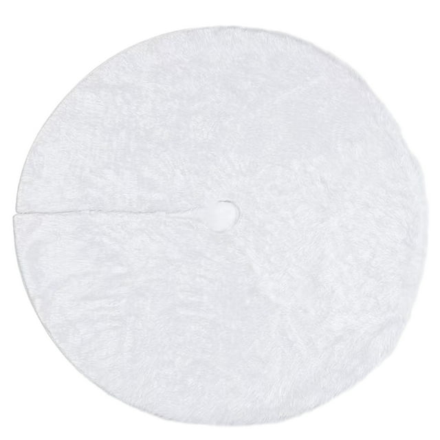 Bigersell Christmas Tree Skirt White 30 Inch Soft Plush Christmas