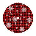 thumbnail image 1 of Bigersell Christmas Tree Skirts 35 Inch Polyester Artificial Xmas Tree Floor Mat Decorations Holiday Ornaments Round Christmas Tree Rug Skirts Home Decor B 35 Inch, 1 of 6