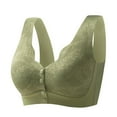 thumbnail image 1 of Bigersell Comfort Bras for Older Women Cotton Bras for Women Front Closure Bras Front Closure Bras for Seniors Womens Bras Front Closure R-8-Green 3XL, 1 of 3