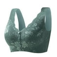 thumbnail image 1 of Bigersell Comfortable Bras for Older Women Front Close Bras for Women Bras Ladies Front Closure Front Close Sports Bras for Women Bras for Elderly Women Front Closure R-7-Green L, 1 of 1