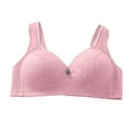 thumbnail image 1 of Bigersell Comfortable Bras for Women Lace V-Neck Wireless Bras Ladies Push up Bras No Underwire Comfort Strap Padded Bralette Female Full-Coverage Bra Style-D26, S-5-Pink M, 1 of 7