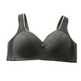 thumbnail image 1 of Bigersell Comfortable Bras for Women Lace V-Neck Wireless Bras Ladies Push up Bras No Underwire Comfort Strap Padded Bralette Female Full-Coverage Bra Style-D26, S-5-Black M, 1 of 7