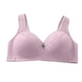 thumbnail image 1 of Bigersell Comfortable Bras for Women Lace V-Neck Wireless Bras Ladies Push up Bras No Underwire Comfort Strap Padded Bralette Female Full-Coverage Bra Style-D26, S-5-Purple XXL, 1 of 6