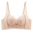 thumbnail image 1 of Bigersell Comfortable Bras for Women Push up Lace Bras No Underwire Solid Polyester Hook and Eye Bra Closure Wireless Everyday Bras Women’s Sports Bras Padded Bralette B-15-Pink M, 1 of 2