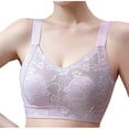 thumbnail image 1 of Bigersell Comfy Bra Trendy Comfortable Without Underwire Bra Racerback Bra Style F-1008 Purples M, 1 of 5