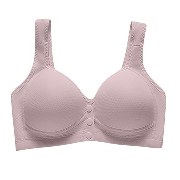 Bigersell Comfy Bra Trendy Women's Senior Elder Women Comfortable Soft Thin Printed Underwear Plus Size Underwear Bra Shoulder Straps Padded Bra Style F-809 Gray 42